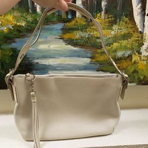 Coach Pebbled Leather Tassel Bag